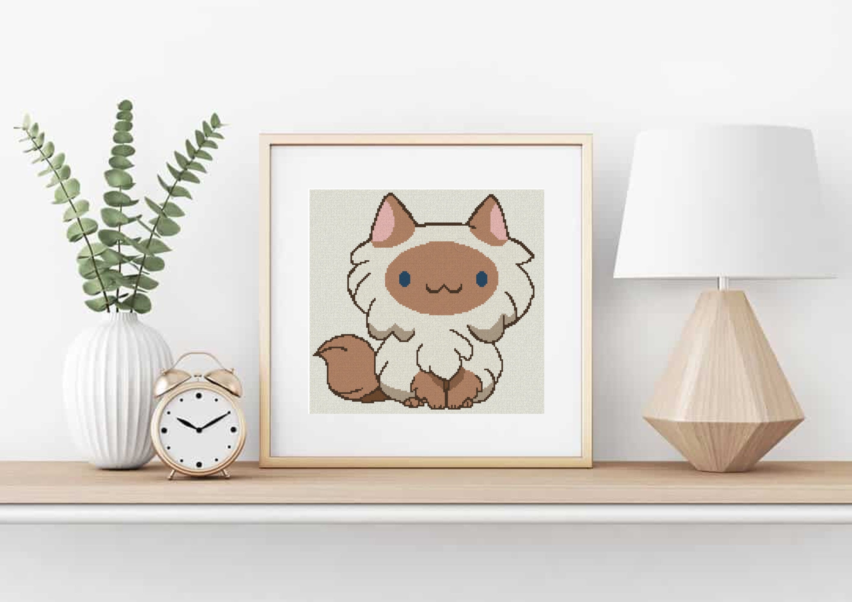 Persian Cat Cross Stitch Pattern