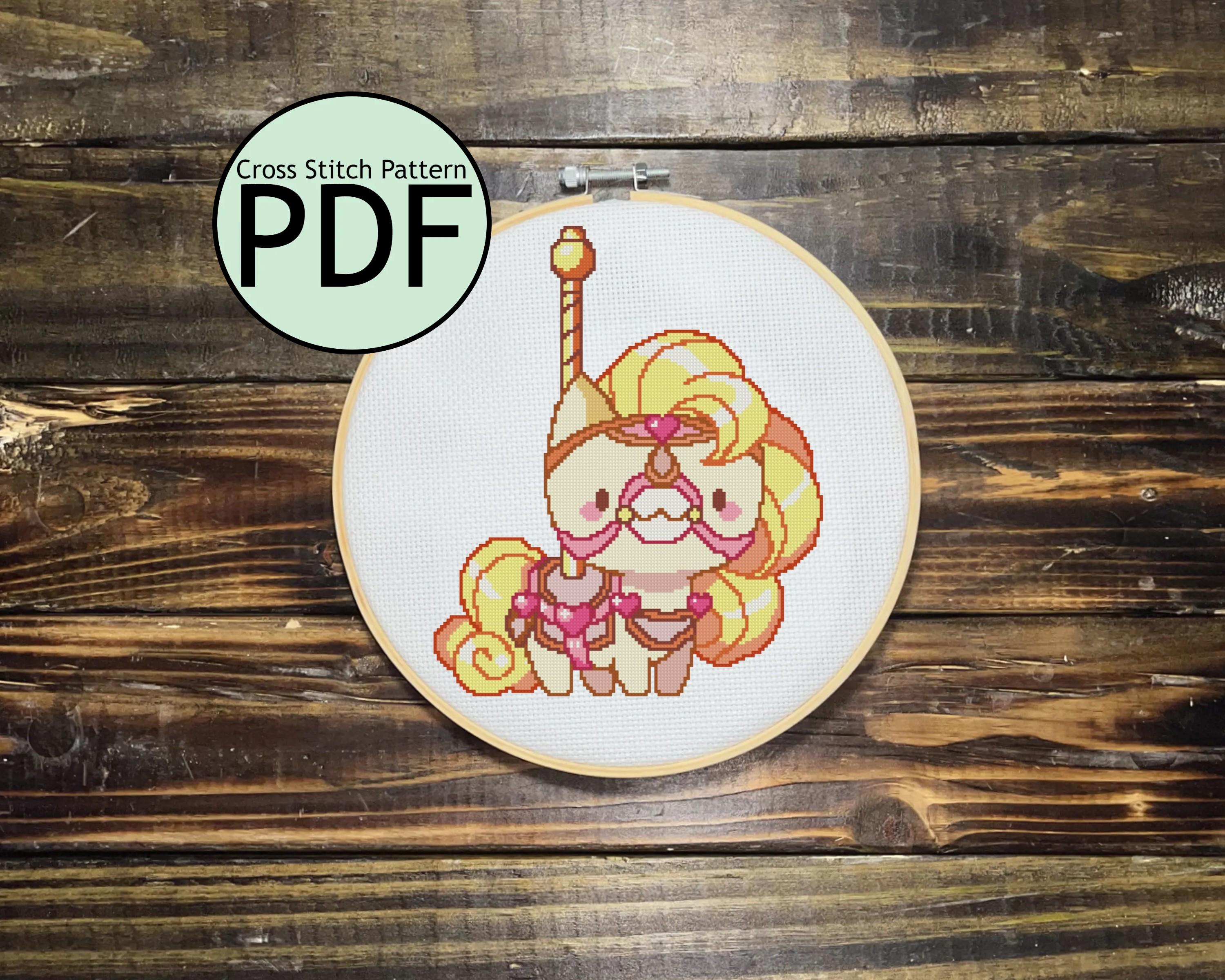Carousel Cat Cross Stitch Pattern