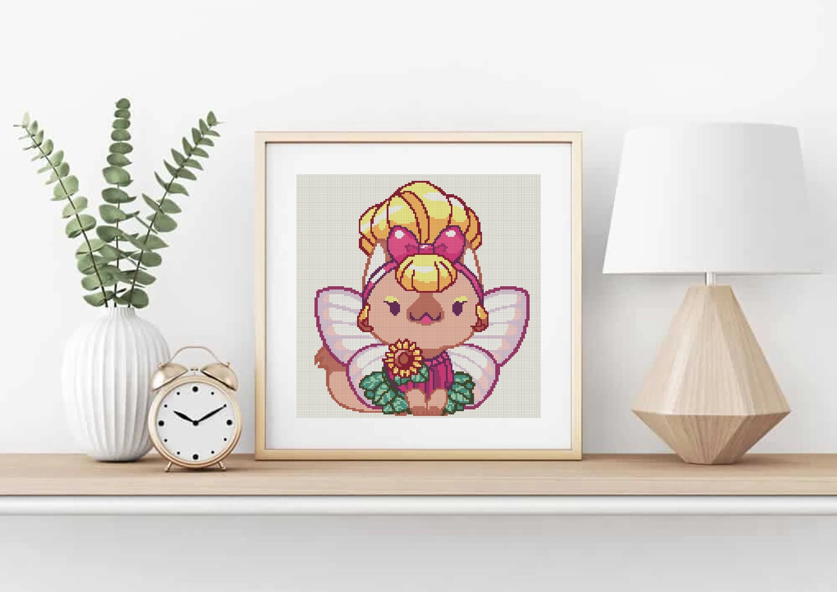 Summer Fairy Cat Cross Stitch