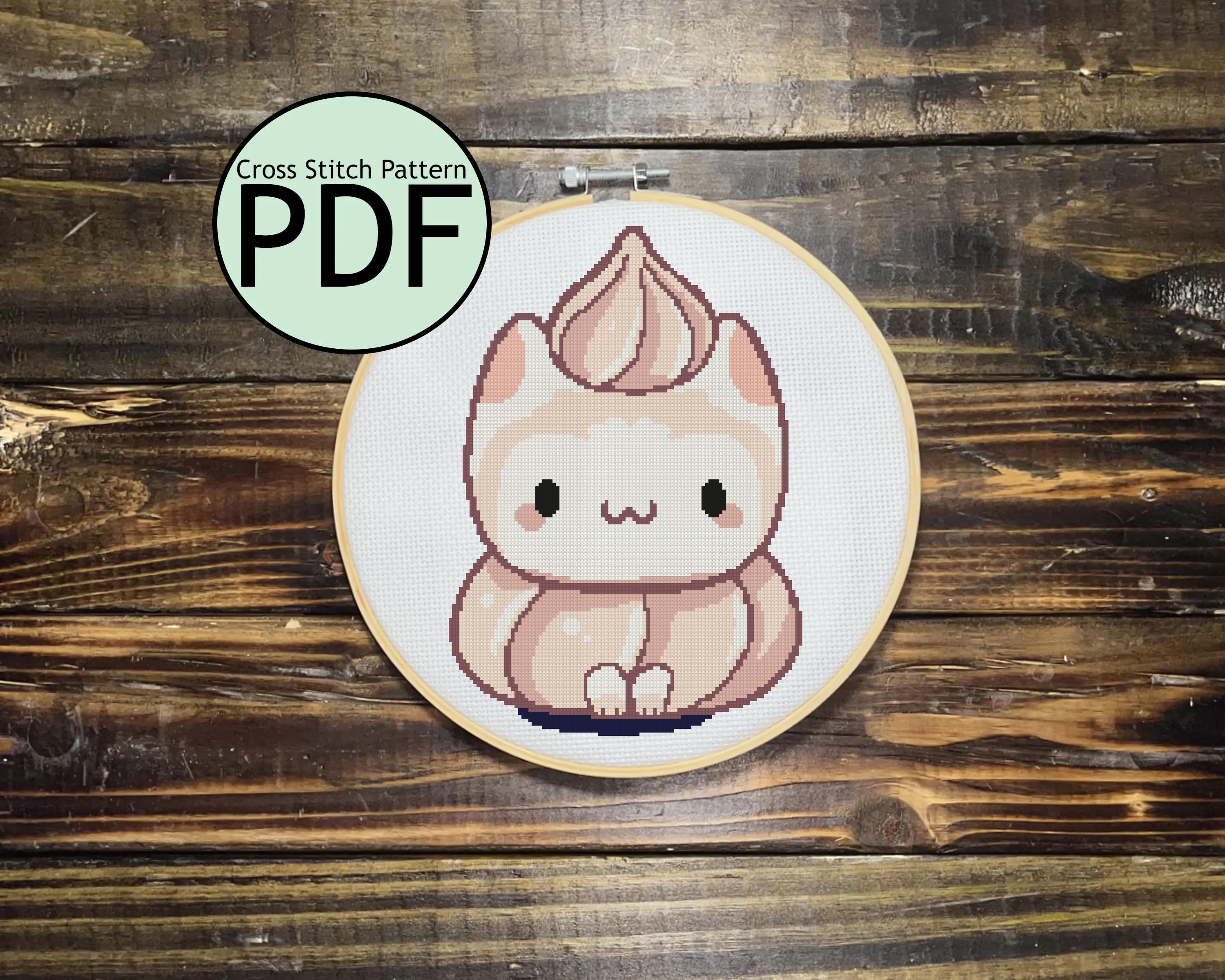 Meringue Cat Cross Stitch