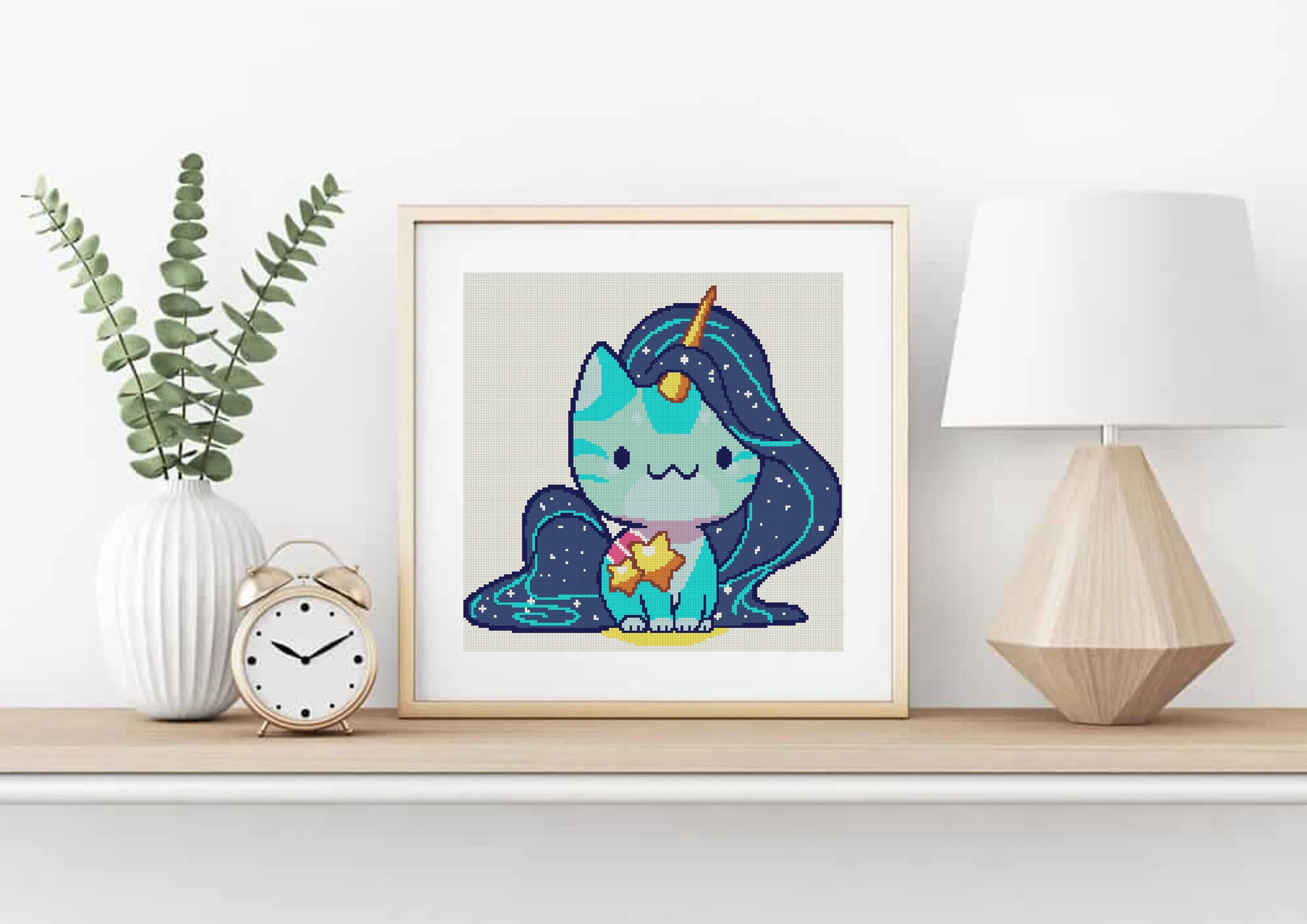Star Unicorn Cat Cross Stitch