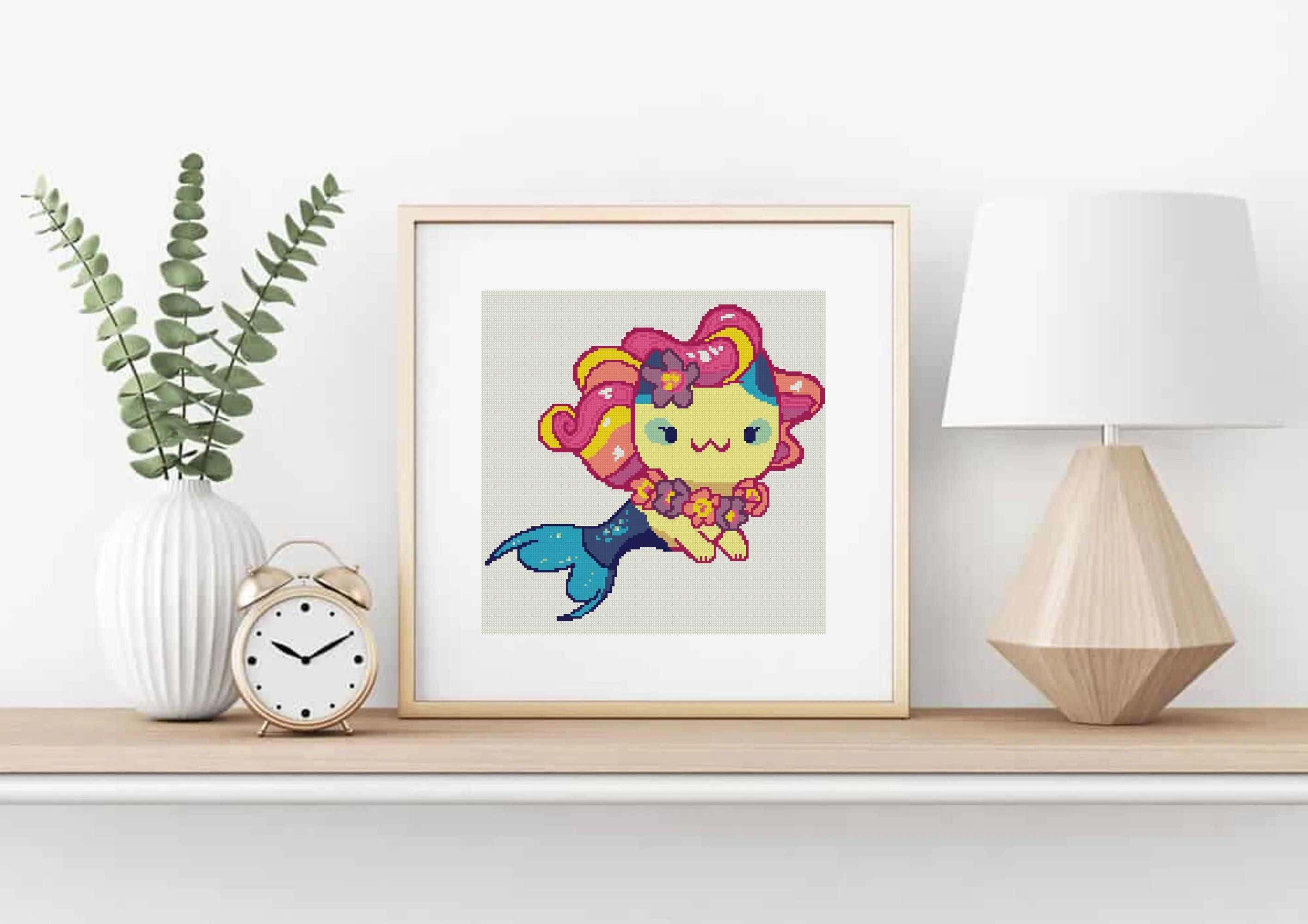 Mermaid Cat Cross Stitch