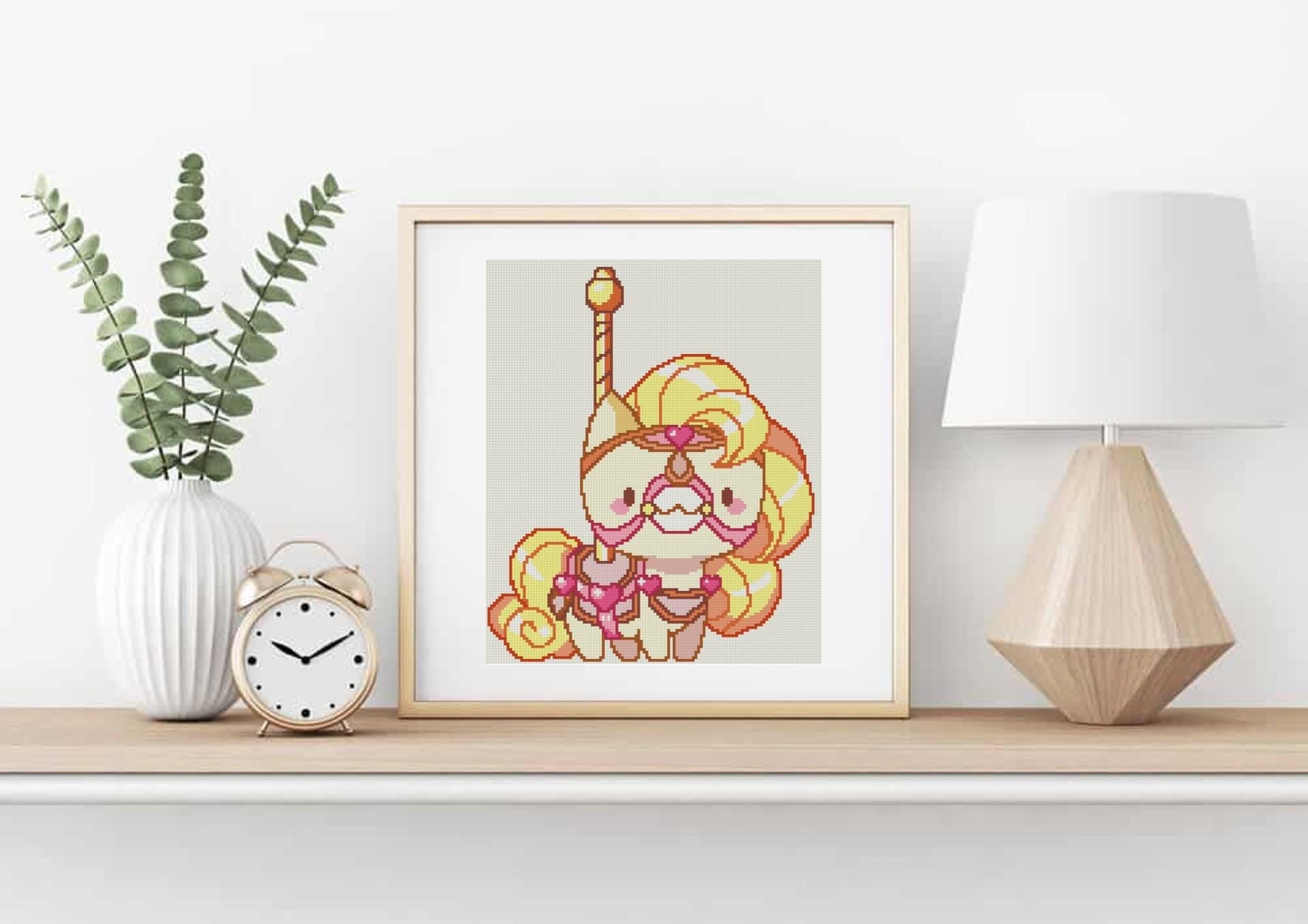 Carousel Cat Cross Stitch Pattern