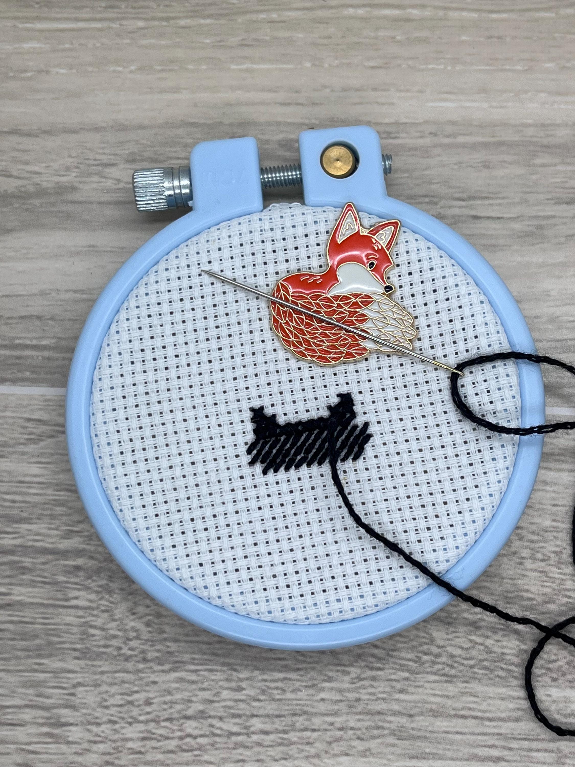 Fox and Cat Floral Needle Minders