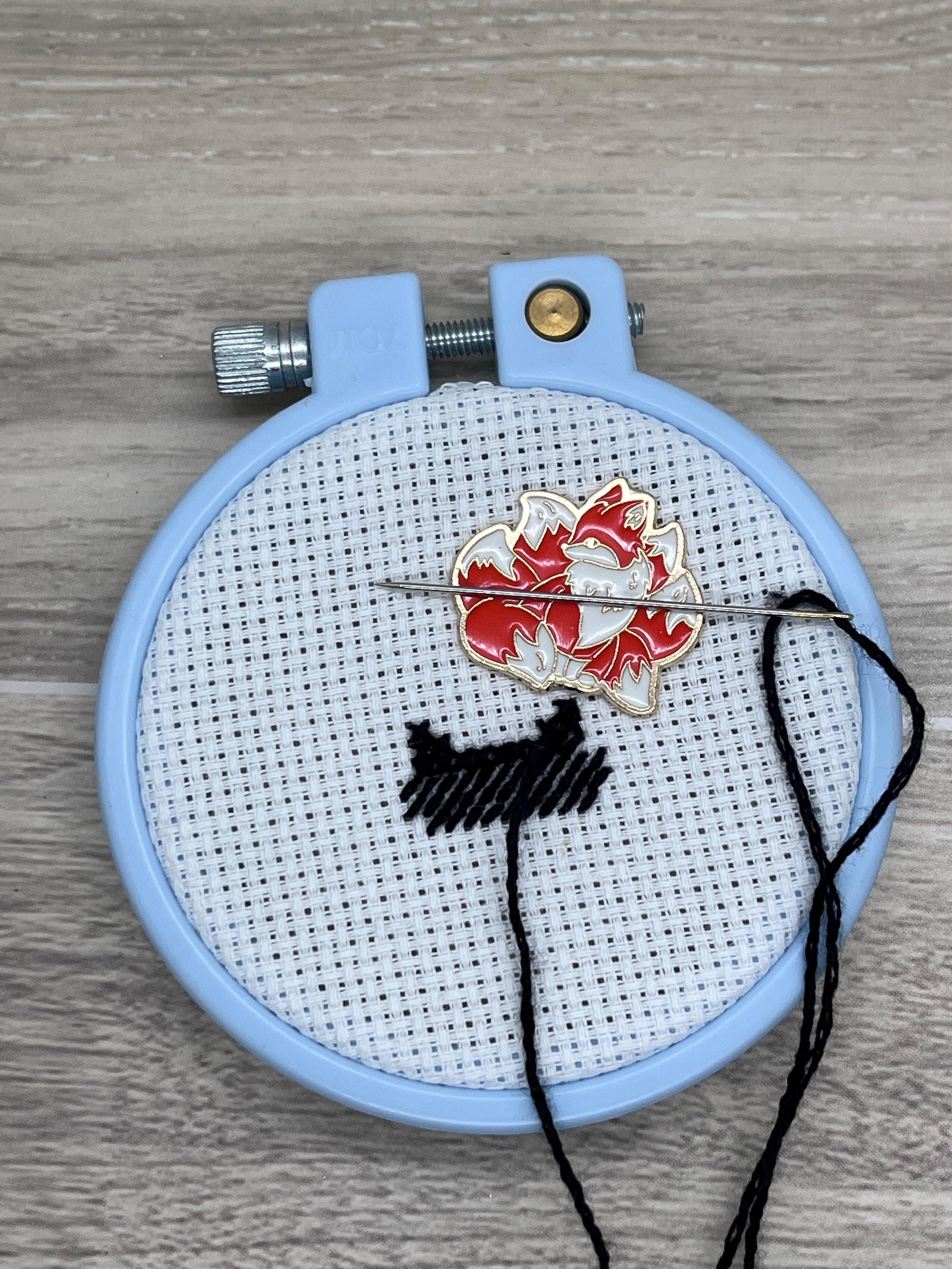 Fox and Cat Floral Needle Minders