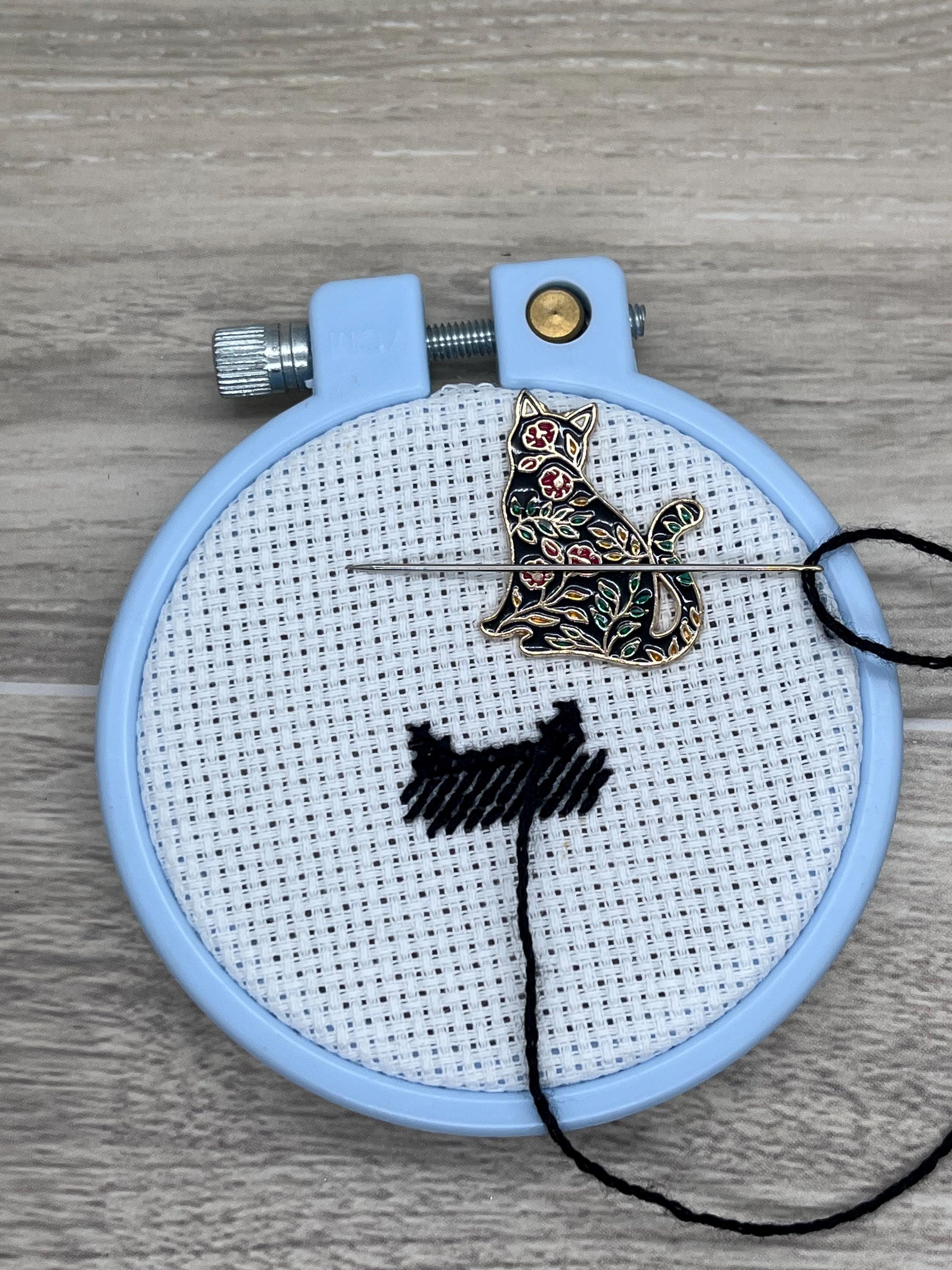 Fox and Cat Floral Needle Minders