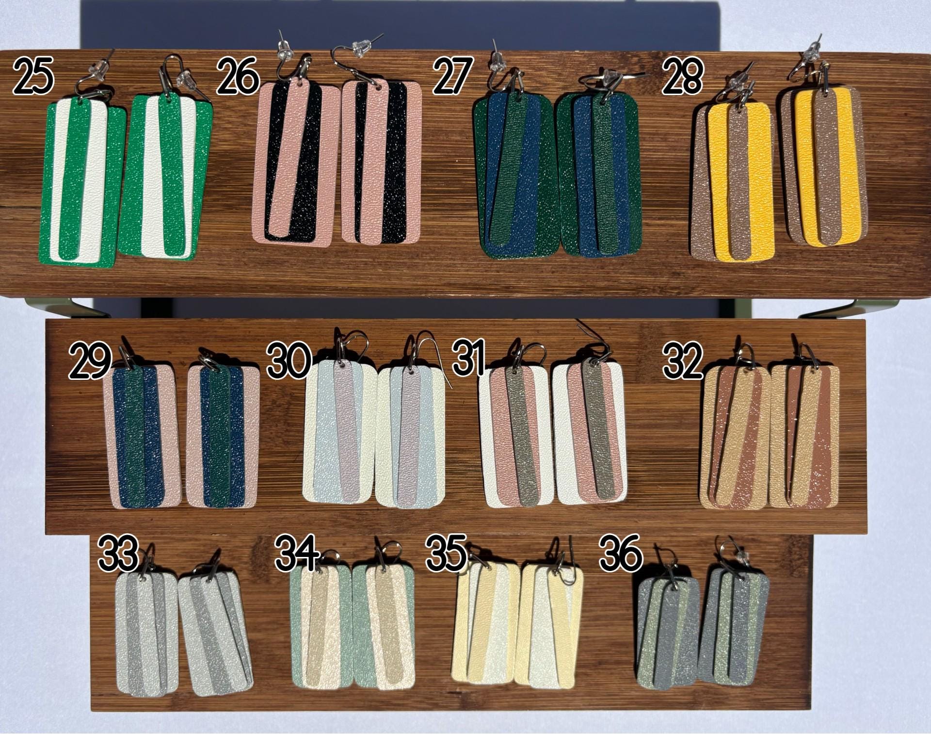 Layered Vinyl Earrings