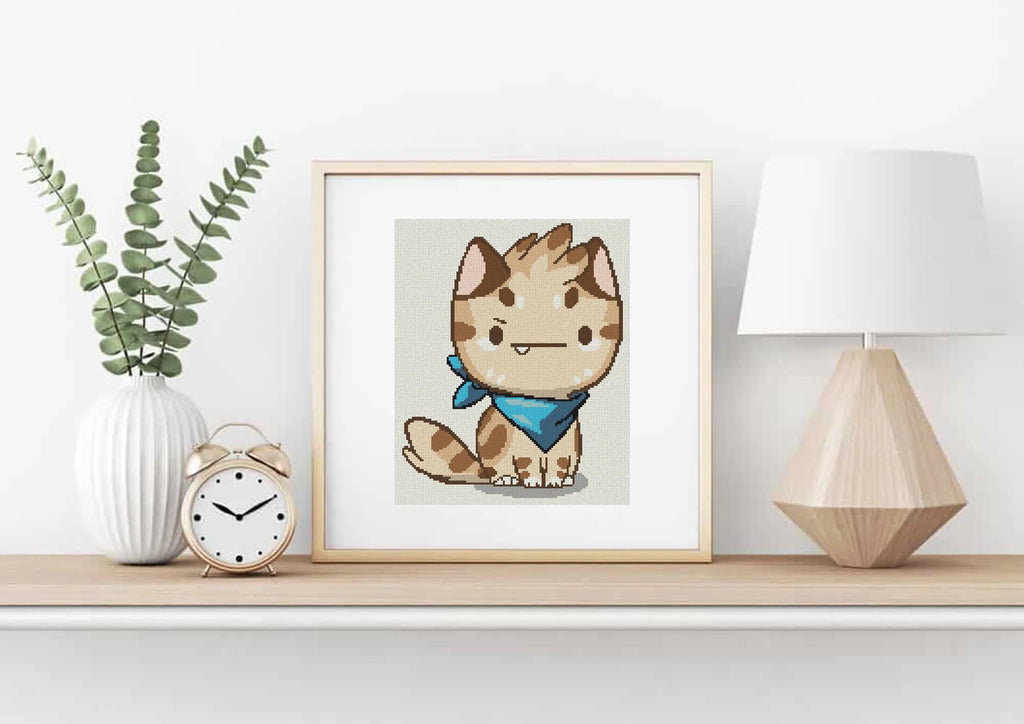 Snarky Cat Cross Stitch Pattern