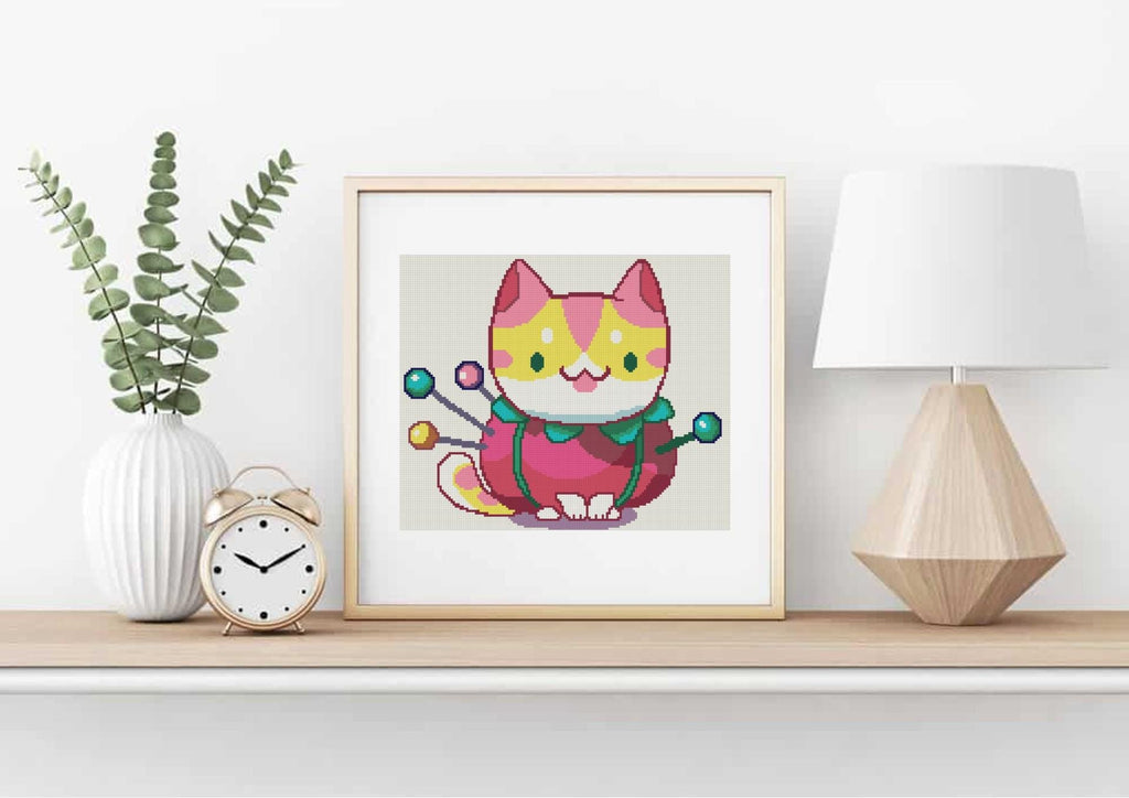 Pin Cushion Cat Cross Stitch Pattern