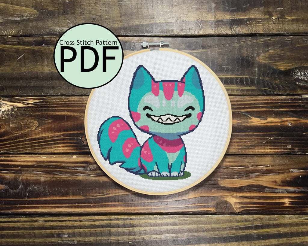 Cheshire Cat Cross Stitch Pattern