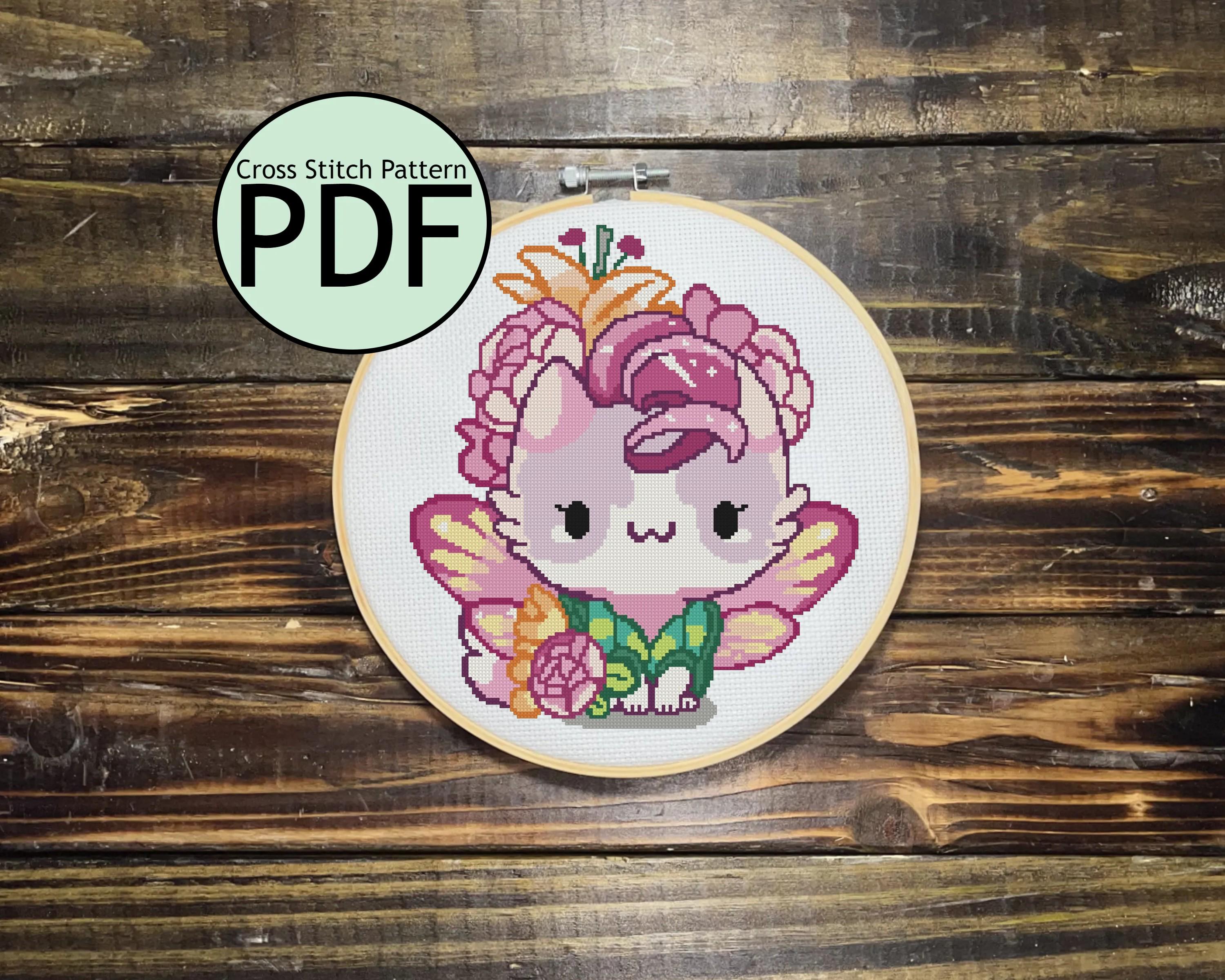 Kitten Fairy Cat Cross Stitch Pattern