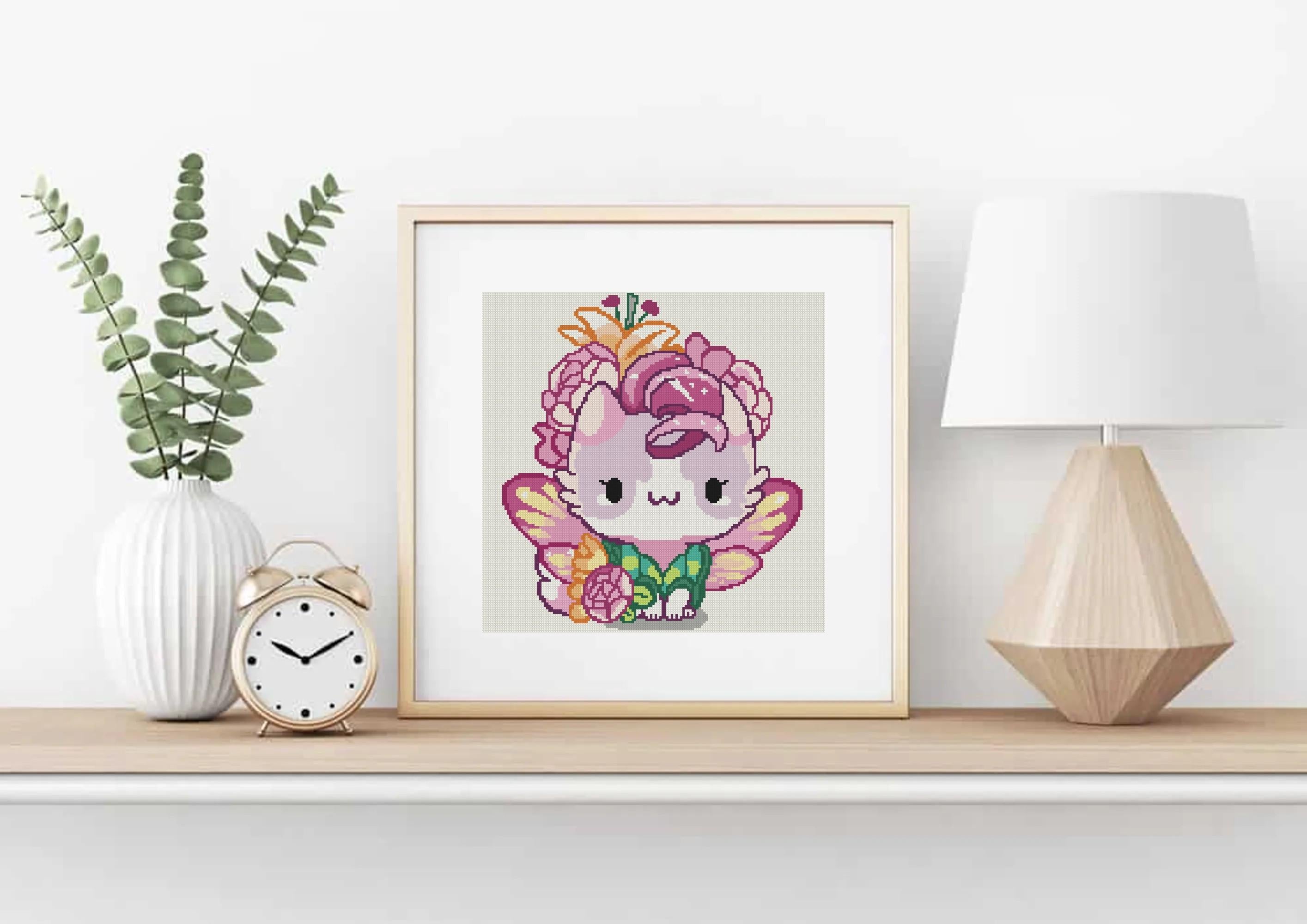 Kitten Fairy Cat Cross Stitch Pattern