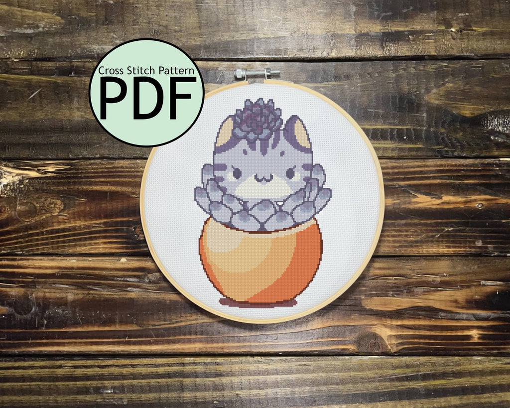 Chicks and Hens Cat Cross Stitch Pattern