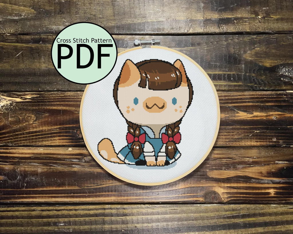 Dorothy Cat Cross Stitch Pattern