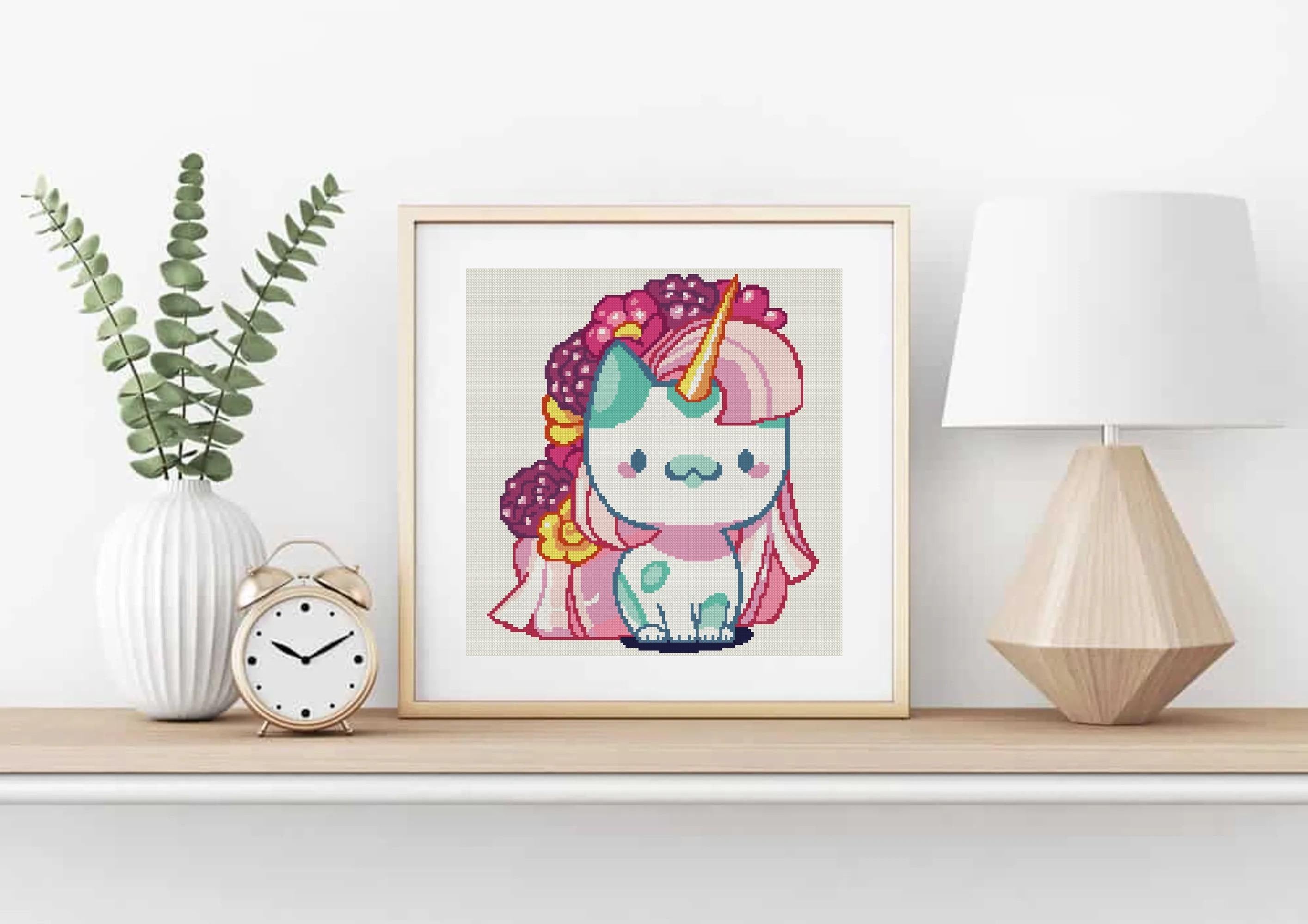 Petunia Unicorn Cat Cross Stitch