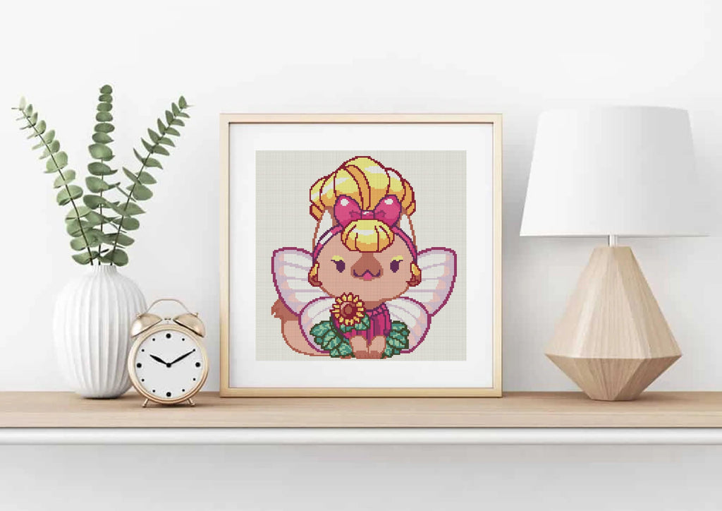 Summer Fairy Cat Cross Stitch