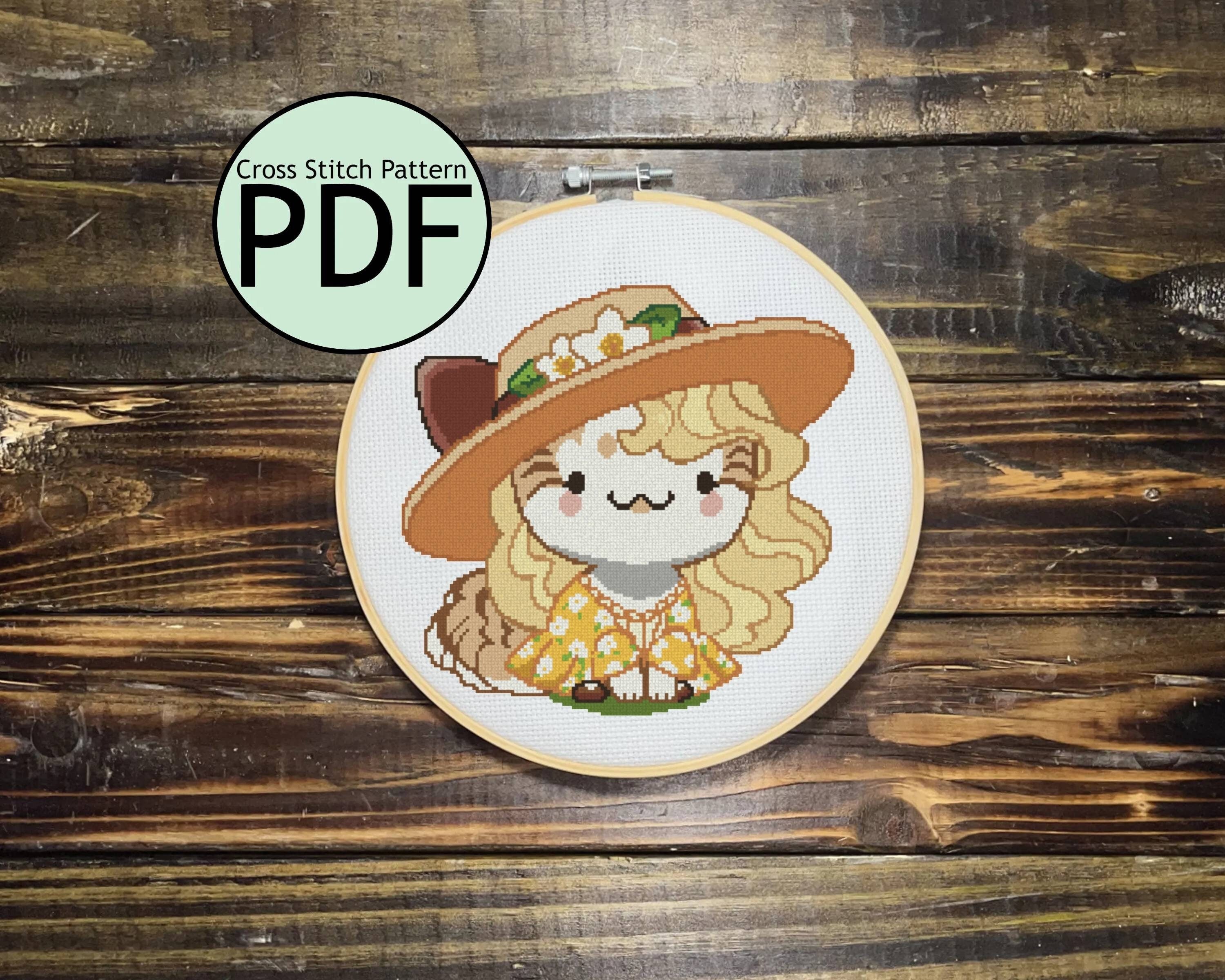 Jasmine Tea Cat Cross Stitch