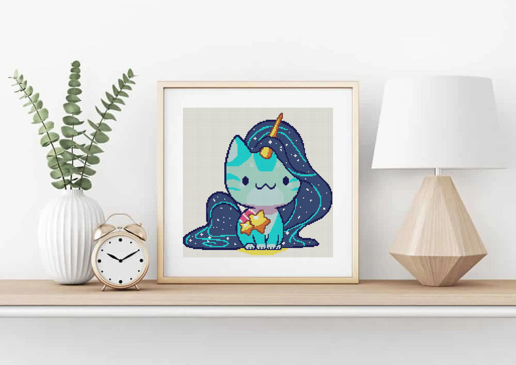 Star Unicorn Cat Cross Stitch