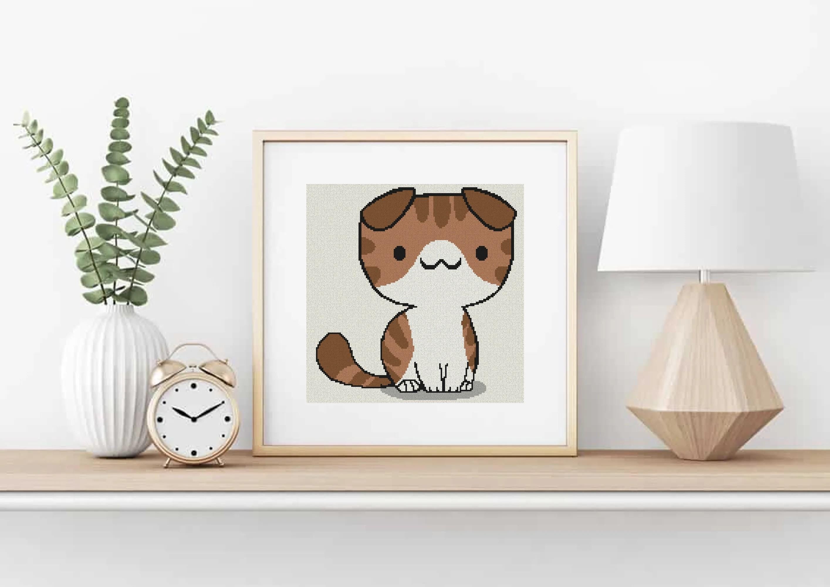 Scottish Fold Cat Cross Stitch Pattern