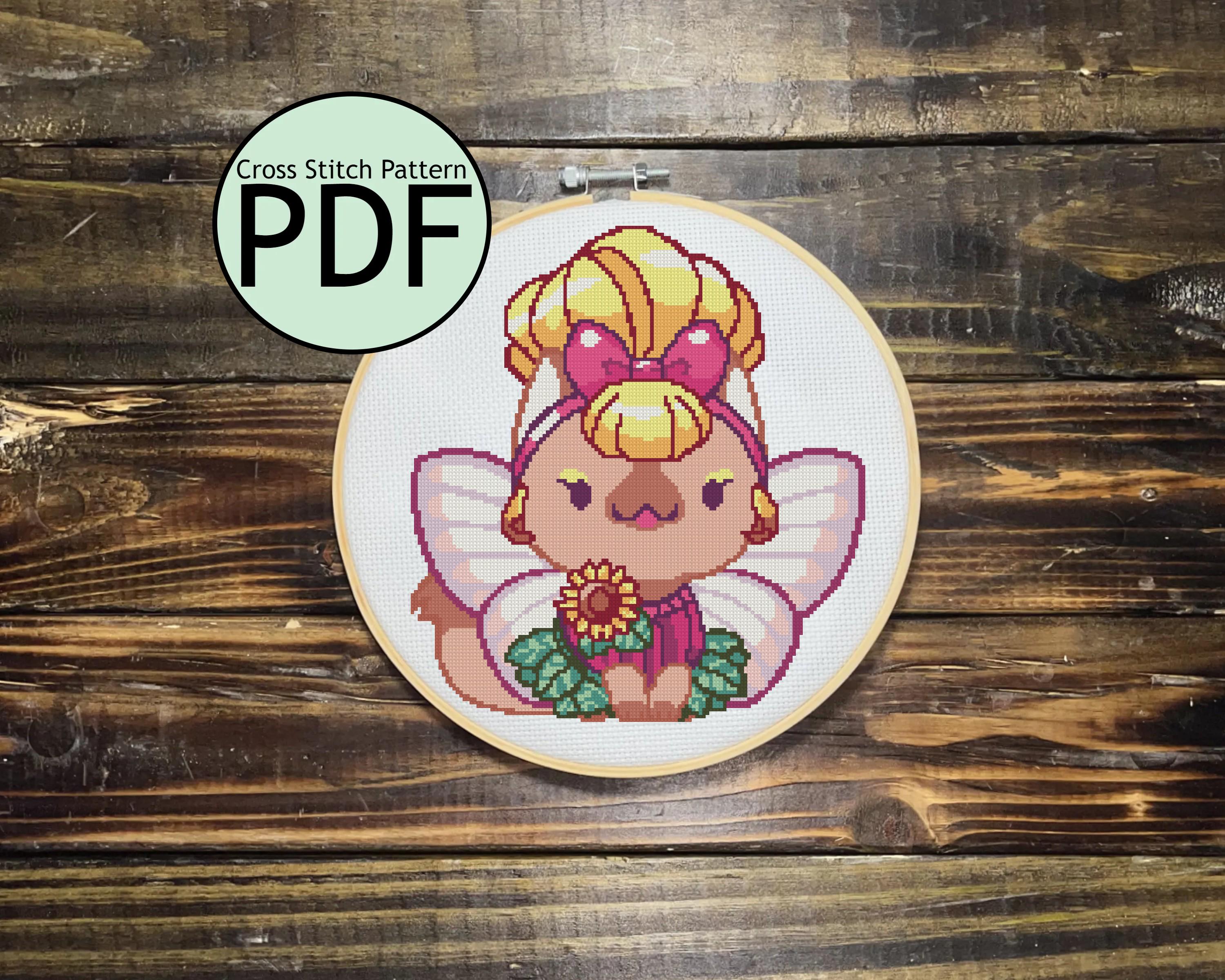 Summer Fairy Cat Cross Stitch