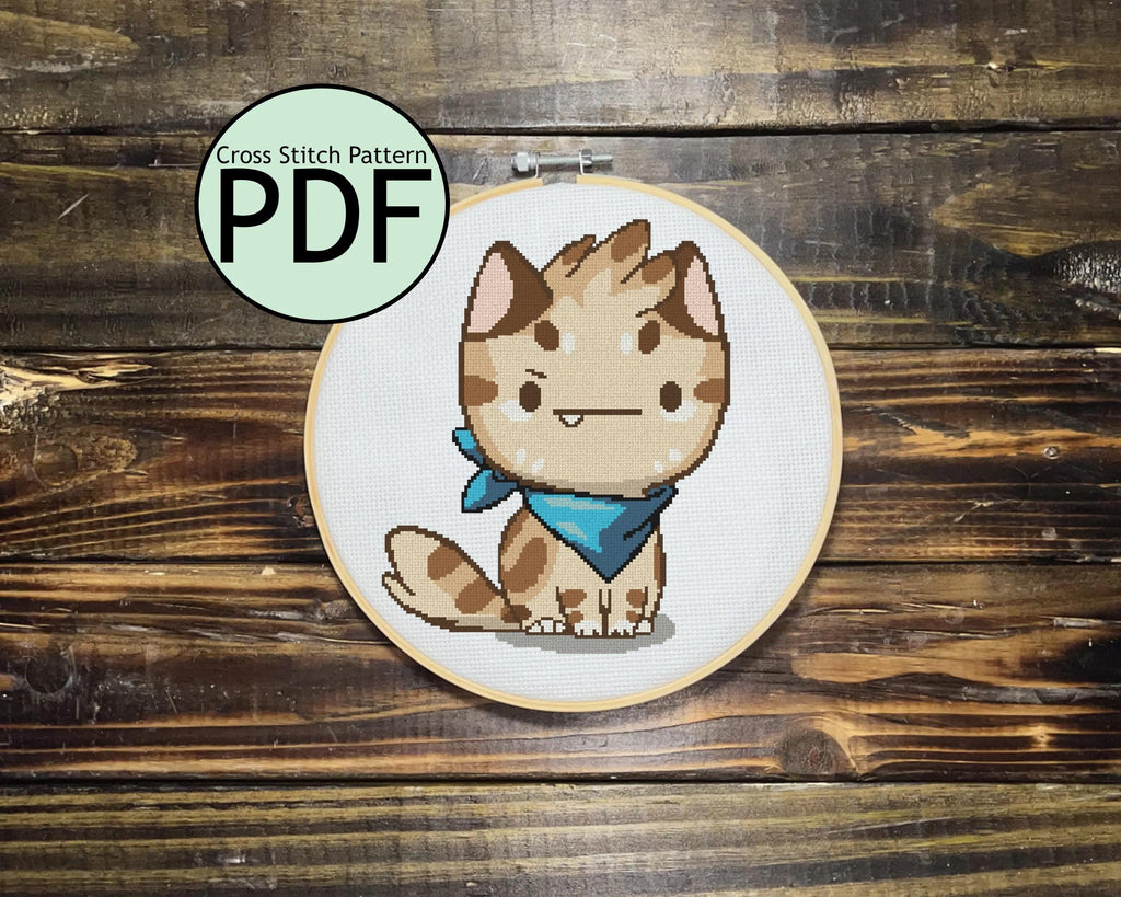 Snarky Cat Cross Stitch Pattern
