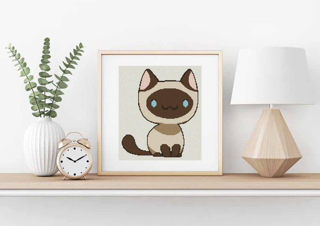 Siamese Cat Cross Stitch Pattern