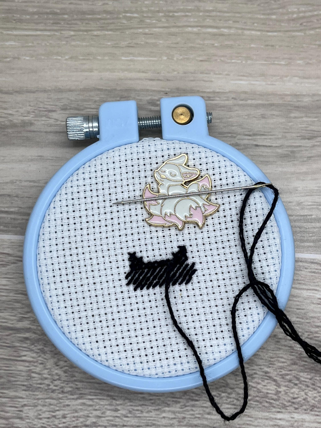 Fox and Cat Floral Needle Minders