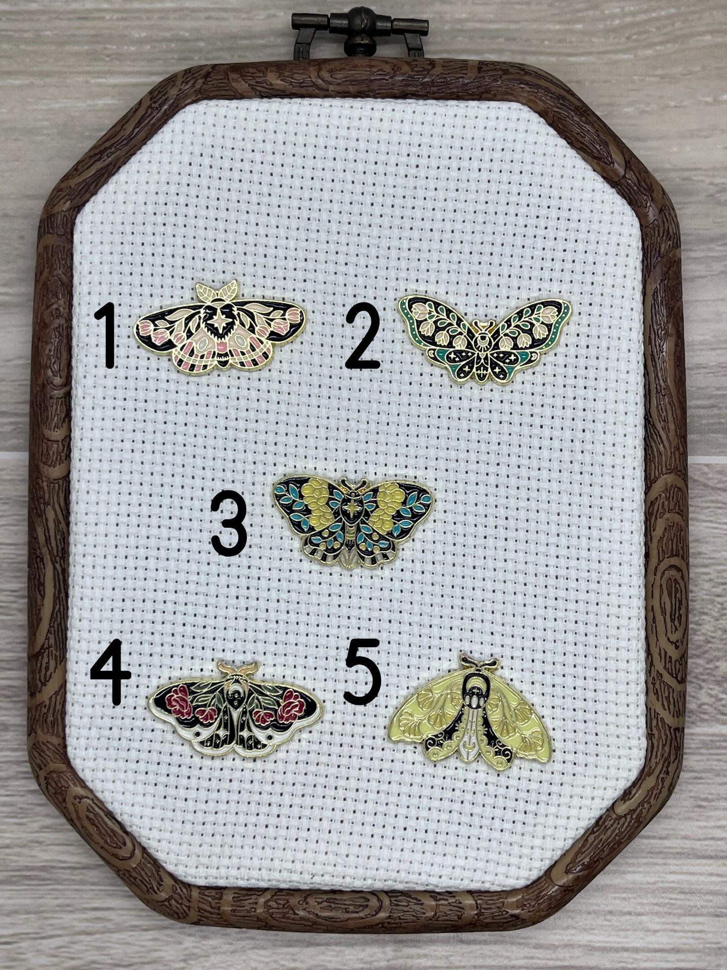 Moon and Star Moths and Butterflies Needle Minders