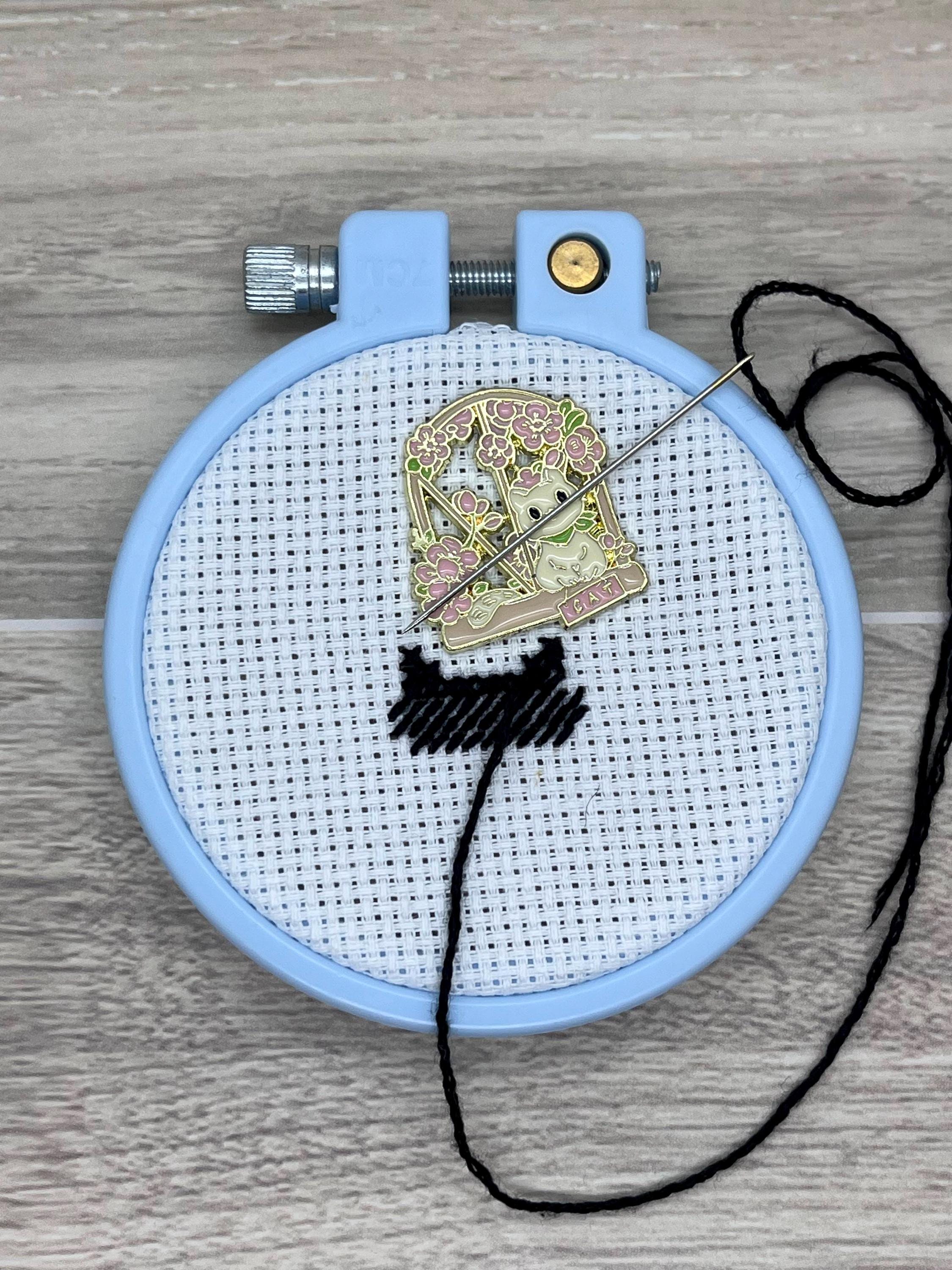 Yellow Cats and Pink Flowers Needle Minders